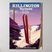 Killington, Vermont Ski reisprint. Poster (Voorkant)