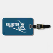 Killington Vermont Skier Bagagelabel (Voorkant horizontaal)