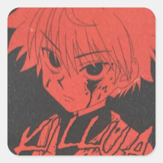 killua vierkante sticker