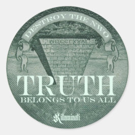 Killuminati - "Waarheid is van ons allemaal" Stick Ronde Sticker