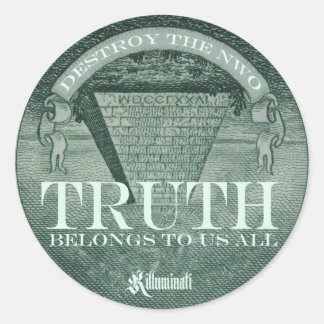 Killuminati - "Waarheid is van ons allemaal" Stick Ronde Sticker