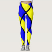 Kilomonblauw en geel leggings (Voorkant)