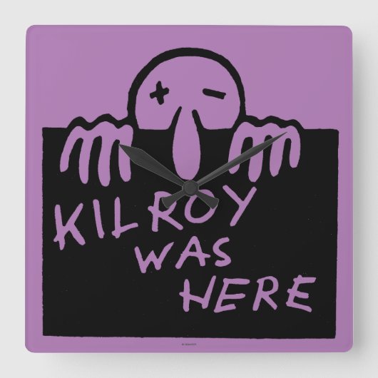 Kilroy was hier vierkante klok (Voorkant)