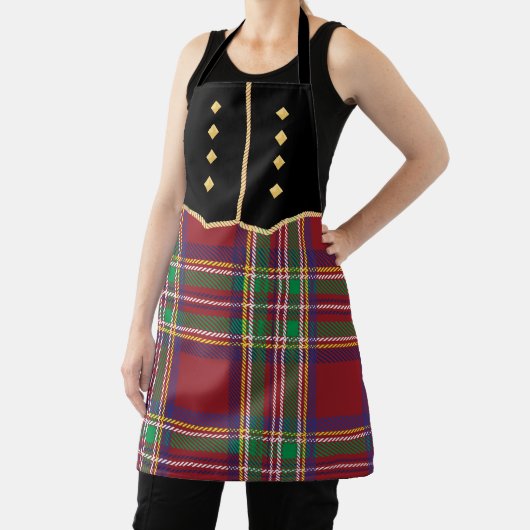 Kilt Print Apron Schort (Insitu)