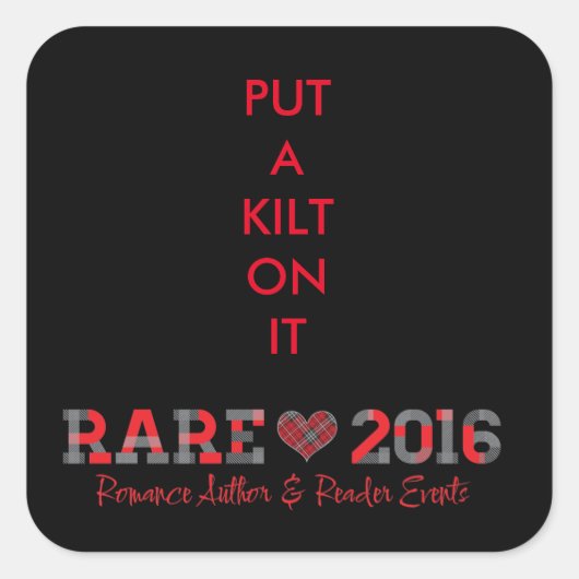 kilt-sticker vierkante sticker (Voorkant)