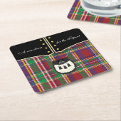 Kilt Vierkante Kartonnen Onderzetter (Schuin)