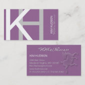 Kim H Textured Monogram Trendsetters Visitekaartje (Voorkant / Achterkant)