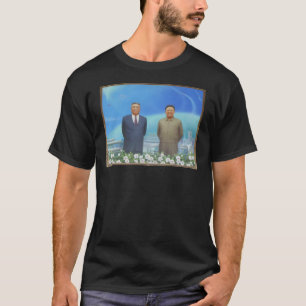Kim Il-Sung & Amp; Kim Jong-Il Portrait, North Kor T-shirt