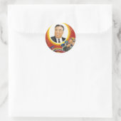 Kim Il Sung Ronde Sticker (Tas)