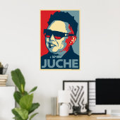 Kim Jong Il - Juche : affiche OHP (Bureau à domicile)