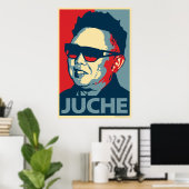 Kim Jong-Il - Juche: Obama parodie poster (Thuiskantoor)