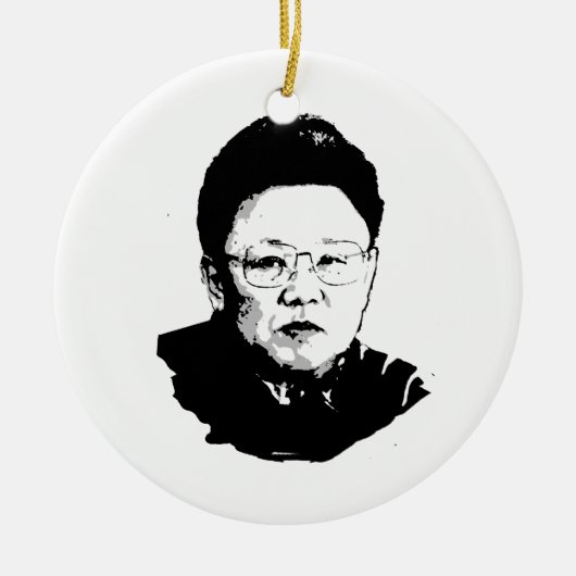 Kim Jong Il Keramisch Ornament (Voorkant)