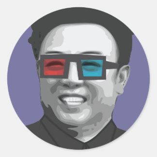 Kim Jong-Il - Noord-Korea Ronde Sticker