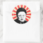 Kim Jong Il Ronde Sticker (Tas)