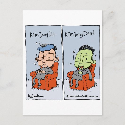 kim jong ill briefkaart (Voorkant)