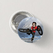 Kim Jong-ils BMX -Pin Ronde Button 3,2 Cm (Voorkant /achterkant)