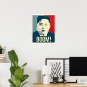 Kim Jong Un - Boom - Affiche de propagande - (Bureau à domicile)
