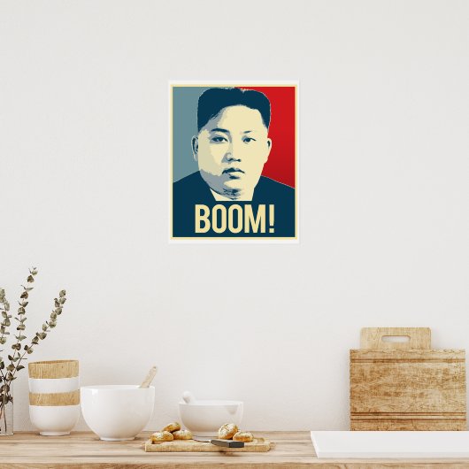 Kim Jong Un - Boom - Affiche de propagande - (Cuisine)