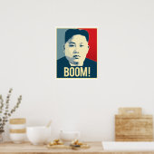 Kim Jong Un - Boom - Poster Propaganda - (Keuken)