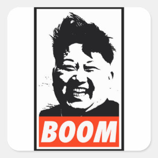 Kim Jong Un boom Vierkante Sticker