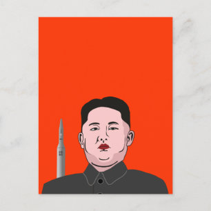 Kim Jong-un & kernraket Briefkaart