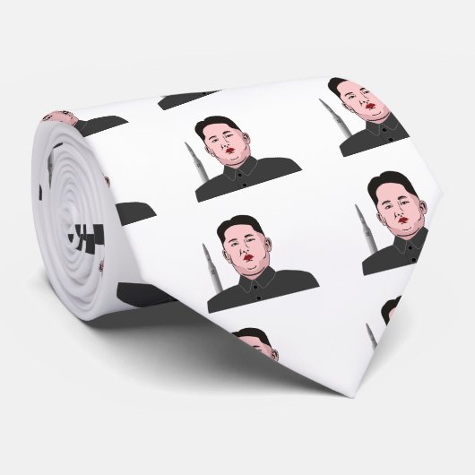 Kim Jong-un & kernraket Stropdas (Opgerold)