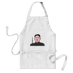 Kim Jong-un met kernraket Pop Art Standaard Schort
