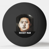 Kim Jong Un Rocket Man Ping Pong Ball (Achterkant)