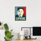 Kim Jong Un - Suprême - Affiche de propagande - (Bureau à domicile)