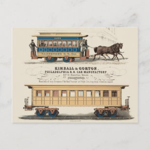 Kimball & Gorton Philadelphia R.R. Auto-fabricage Briefkaart