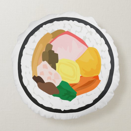 Kimbap Rond Kussen (Achterkant)
