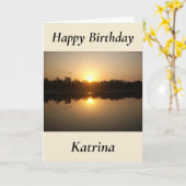 Kimberley Sunset Birthday Card Kaart (Gele Bloem)