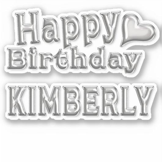 Kimberly Happy Birthday Autocollants (Devant)