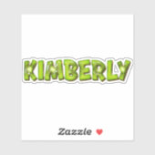 Kimberly Name Kiwi Design Autocollants (Feuille)