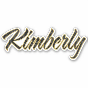 Kimberly noir or lettrage Autocollant Stickers