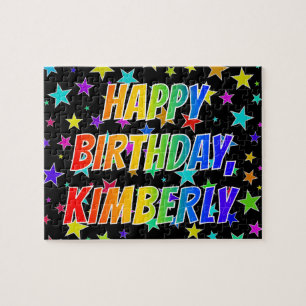 "KIMBERLY" Voornaam, geun "HAPPY BIRTHDAY" Legpuzzel
