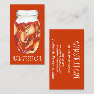 Kimchi Banchan Kool Koreaans Eten Restaurant Chef Visitekaartje