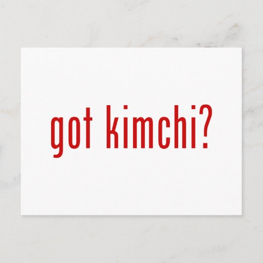Kimchi? Briefkaart (Voorkant)