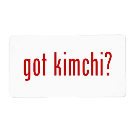 Kimchi? Etiket (Voorkant)