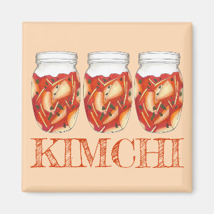 Kimchi Fermented Cabbage Korean Food Cuisine Magneet