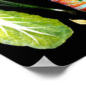 Kimchi Ingrediënten Kruidige Waterverf Kunst Poster (Hoek)