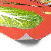 Kimchi Ingrediënten Kruidige Waterverf Kunst Poster (Hoek)