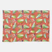 Kimchi Ingredients Spicy Fermentation Waterverf Theedoek (Horizontaal)