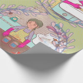 Kimchi Making Pattern – Illustrated Korean Food Wr Cadeaupapier (Hoek)