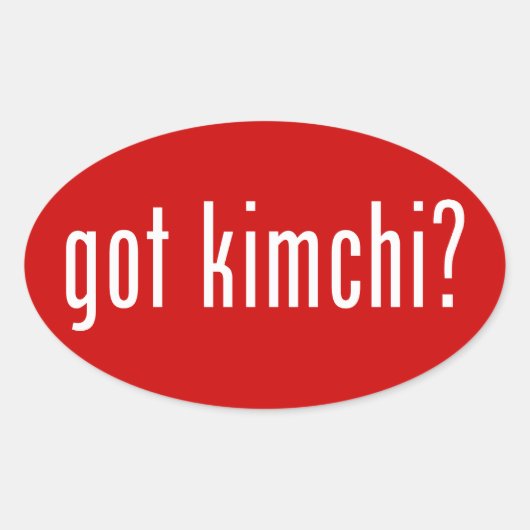 Kimchi? Ovale Sticker (Voorkant)