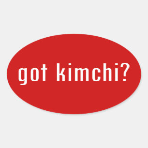 Kimchi? Ovale Sticker