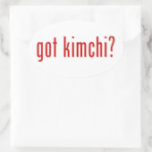 Kimchi? Ovale Sticker (Tas)