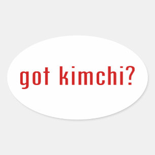 Kimchi? Ovale Sticker