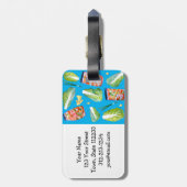 Kimchi Spicy Fun Fermentation Waterverf Bagagelabel (Achterkant verticaal)