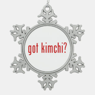 Kimchi? Tin Sneeuwvlok Ornament